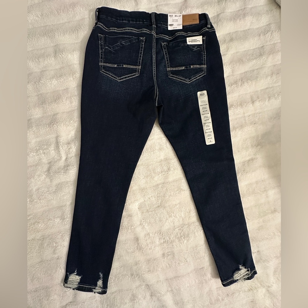 NWT BKE Women's Dark Blue Ankle Skinny Jeans 30x27